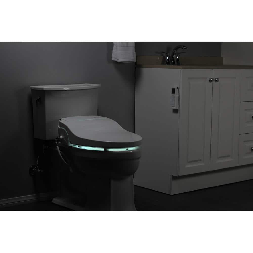 Alpha Bidet JX Electric Bidet Seat for Elongated Toilets in White