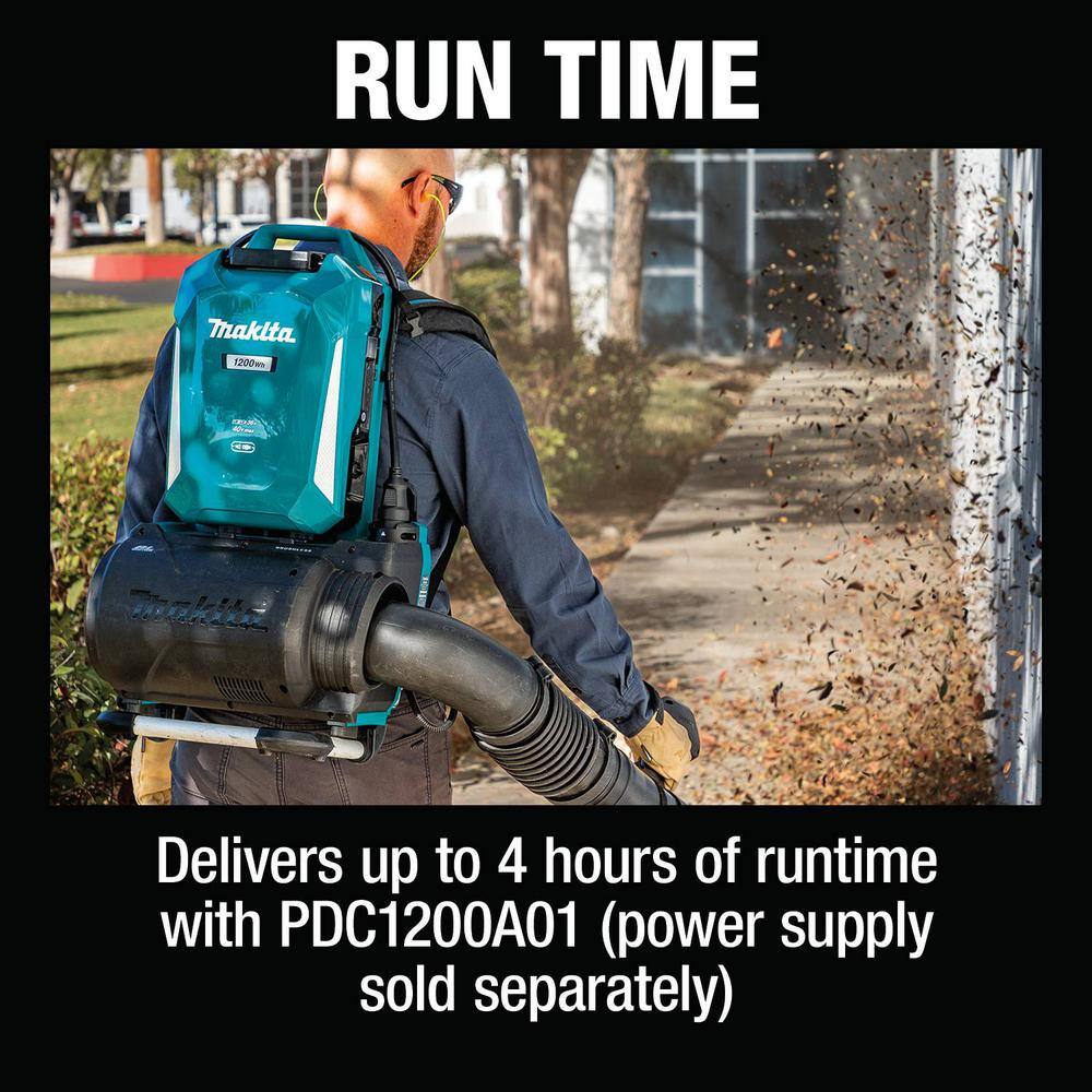 Makita 160 MPH 670 CFM Lithium-Ion 40V max ConnectX Brushless Backpack Leaf Blower (Tool Only) CBU02Z