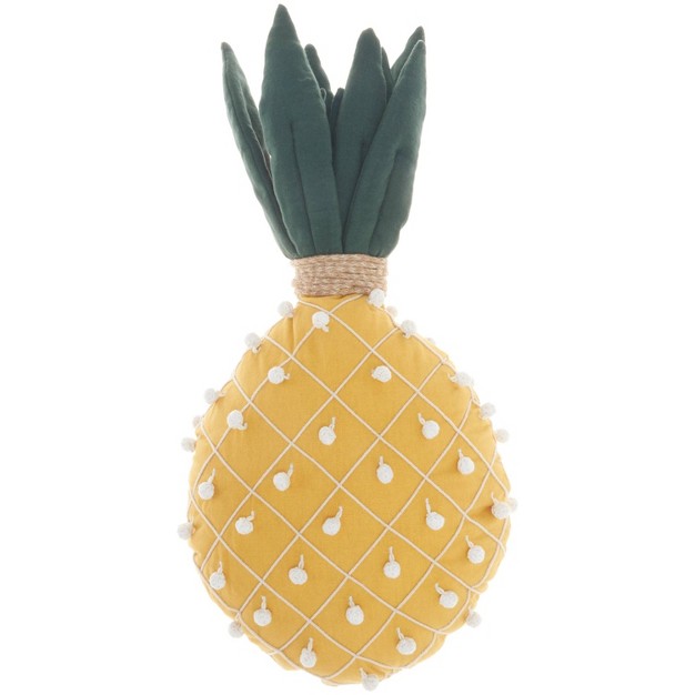 Plush Pineapple Throw Pillow Yellow Mina Victory