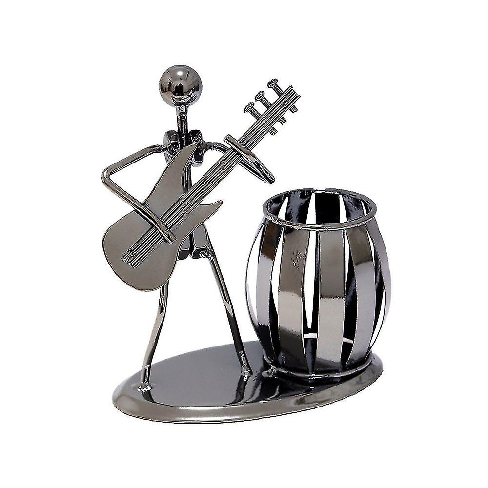 Guitar Pen Holder Creative Desktop Accessories Multipurpose Metal Pen Holder Wedding Gift