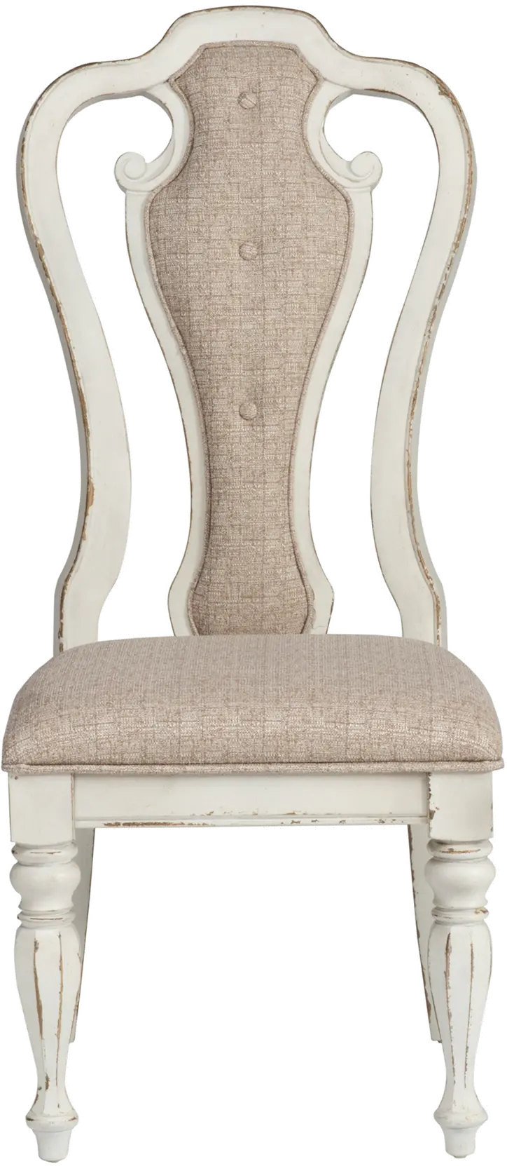 Magnolia Manor Antique White Upholstered Dining Chair