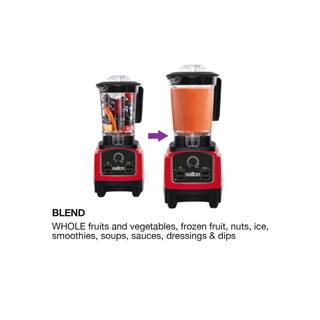 Salton 40.5 oz. 50-Speed Compact Harley Pasternak Red with Stainless Steel Blades Countertop Power Blender BL1638R