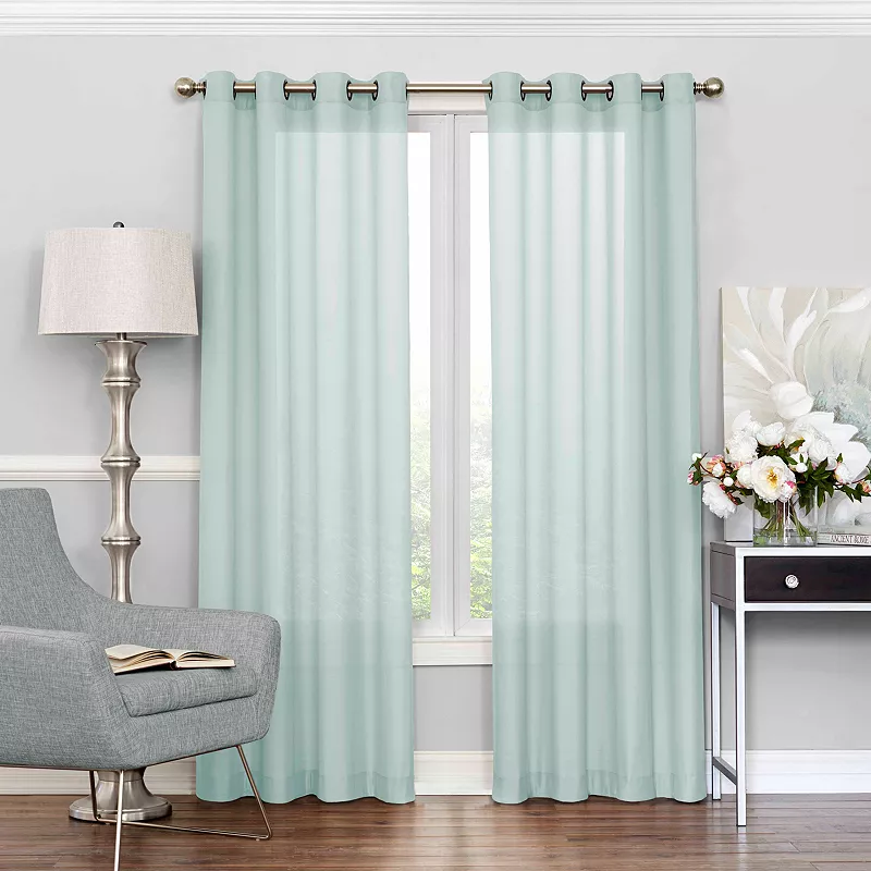 eclipse Liberty Uv Light-Filtering Sheer 1-Panel Window Curtain