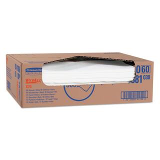 WYPALL 9 in. x 16-35 in. White X70 Cleaning Wipes Flat Sheet (300Carton) KCC41100