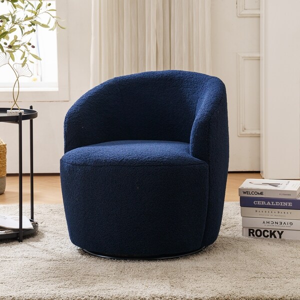 Teddy Fabric Upholstery Barrel Chair Swivel Chair