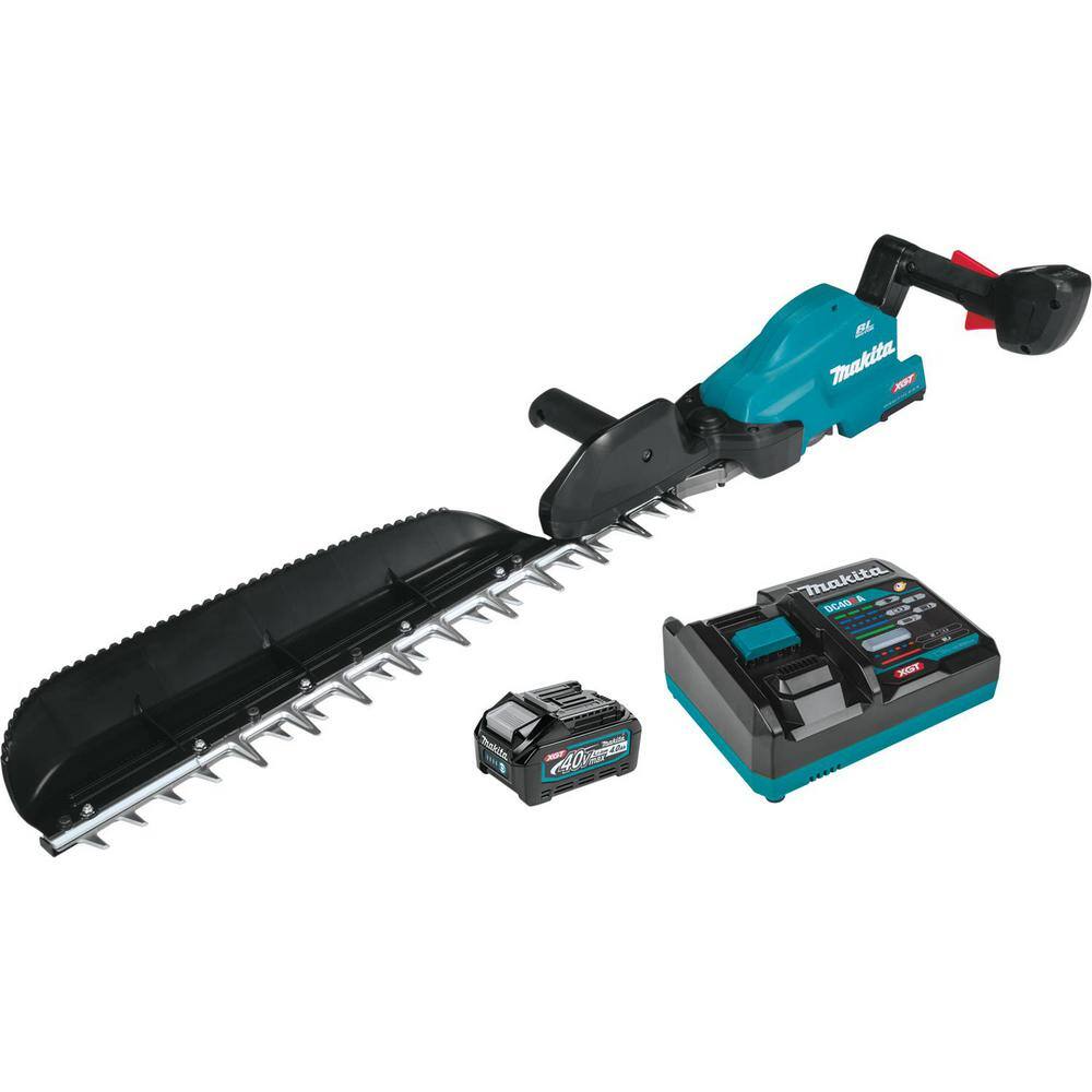 Makita 40V max XGT Brushless Cordless 24 in. Single-Sided Hedge Trimmer Kit (4.0Ah) GHU04M1