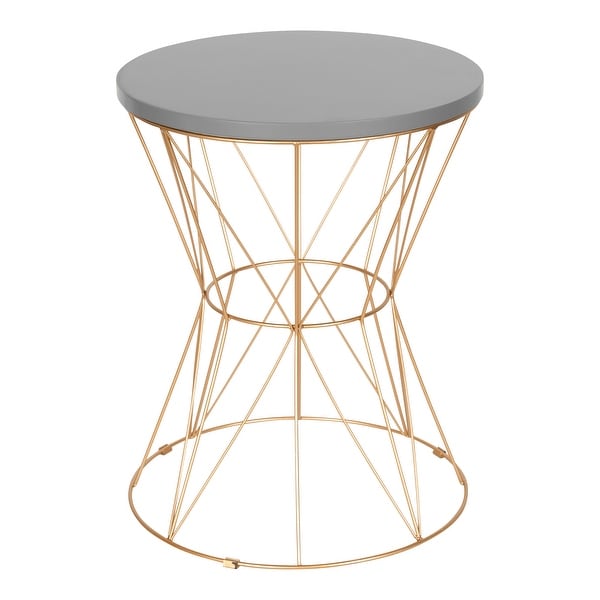 Kate and Laurel Mendel Round Metal End Table - 16x16x20