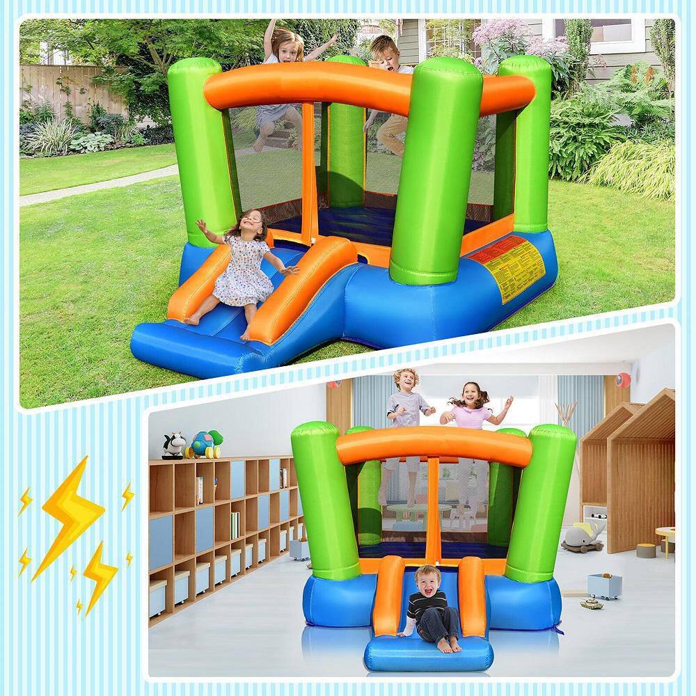 Gymax Inflatable Bounce House Kids Jumping Playhouse Indoor and Outdoor With 550-Watt Blower GYM10584