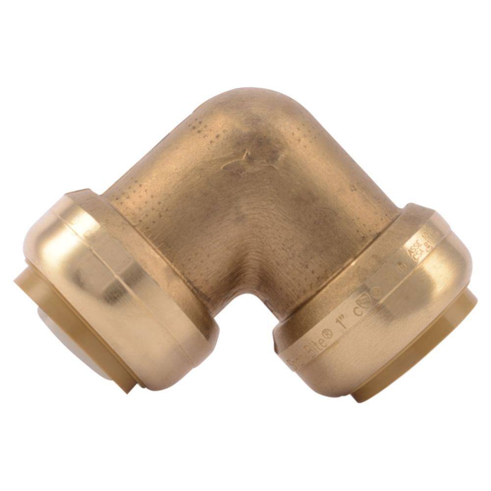 SharkBite 1 in. Push-to-Connect Brass 90-Degree Elbow Fitting U260LFA