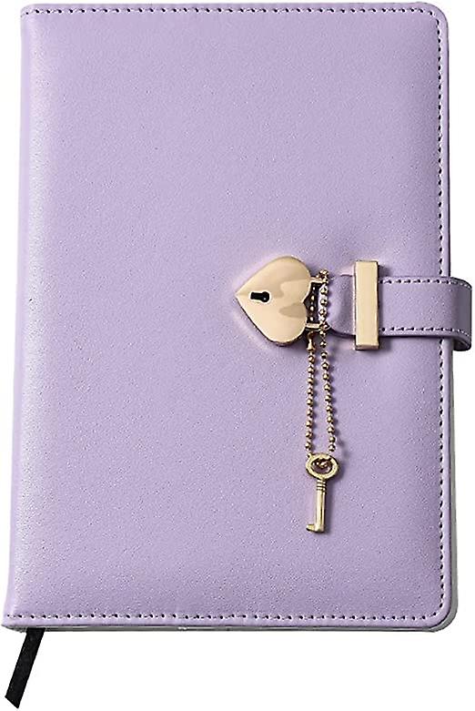 Heart Shaped Lock With Key Leather Notebook