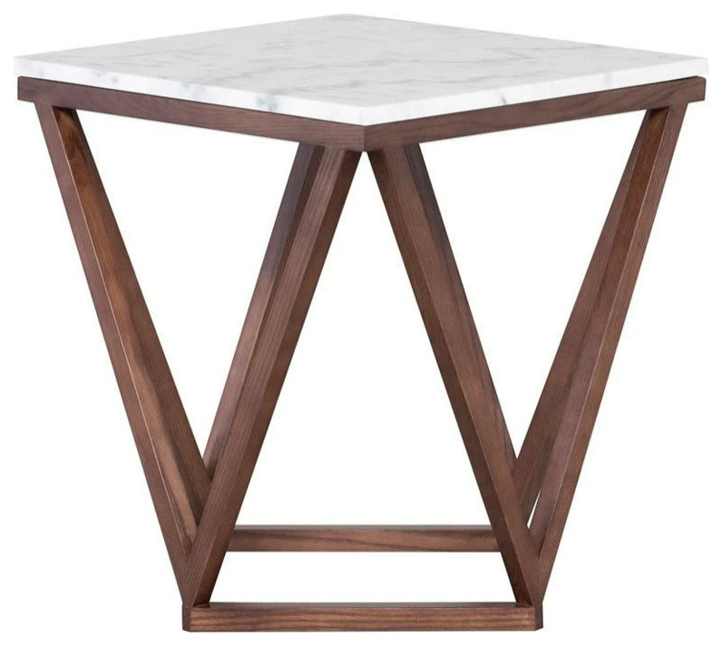 Vera Walnut Side Table   Contemporary   Side Tables And End Tables   by V.S.D Furniture  Houzz