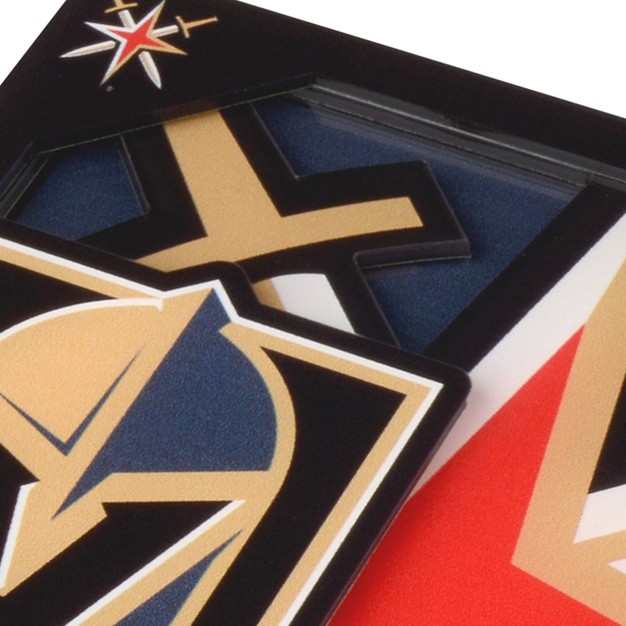 Nhl Vegas Golden Knights 3d Logo Series Coasters