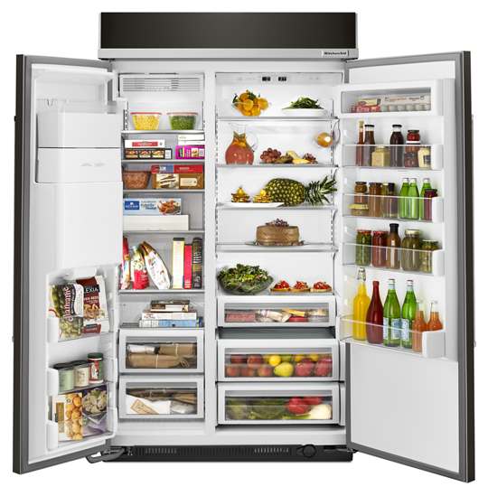 KitchenAid 48Inch Width BuiltIn Side by Side Refrigerator with Print