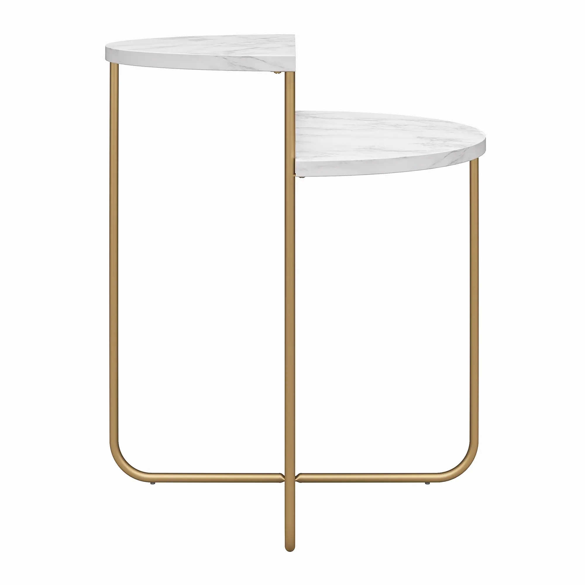 Athena White Marble End Table