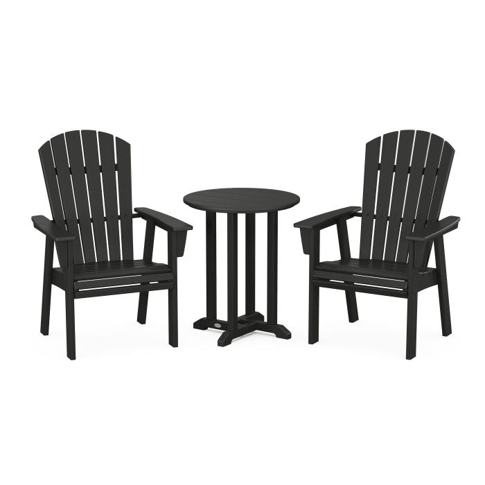 Polywood Nautical Adirondack 3-Piece Round Dining Set PWS1308-1