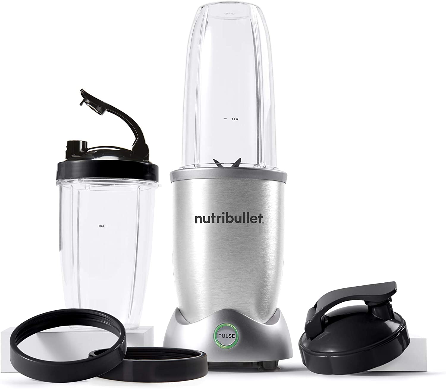 NutriBullet N12-1001 10pc Single Serve Blender， Includes Travel Cup， One Size， Gray