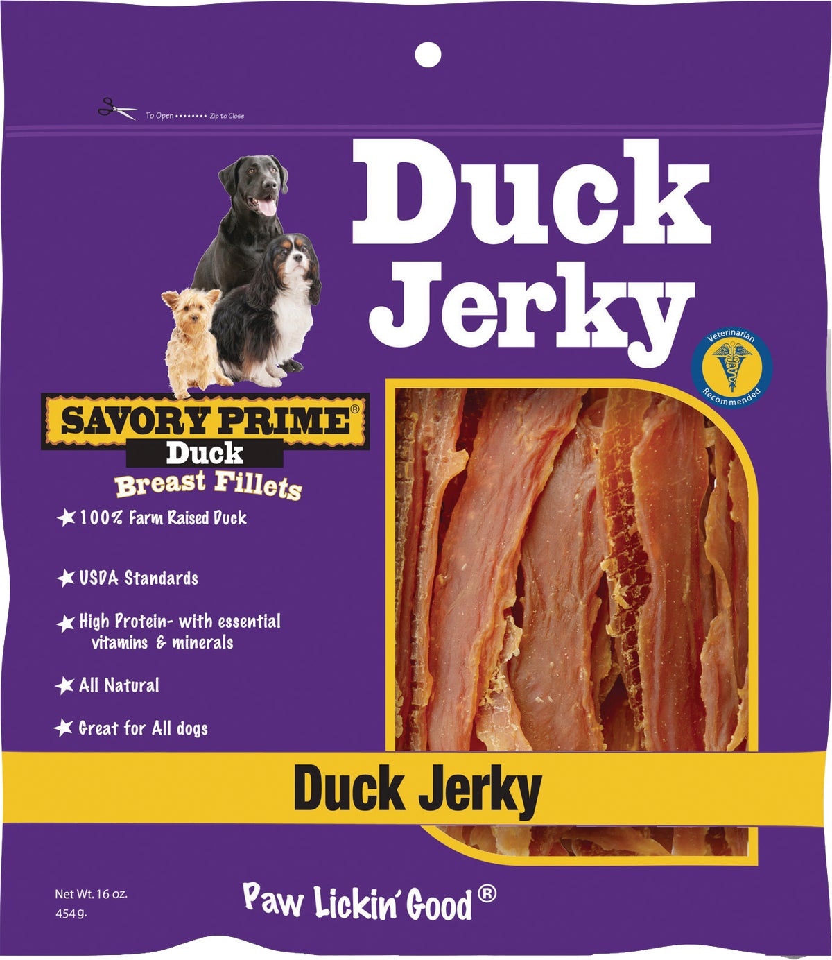 Savory Prime Duck Jerky Dog Treat 16 Oz.