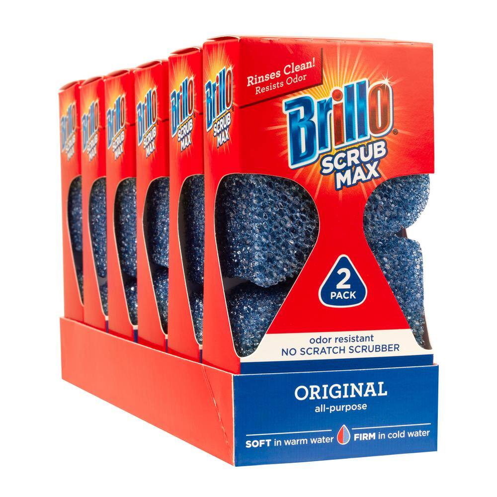 Brillo Scrub Max All-Purpose Sponge (2-Count Case of 6) 24826