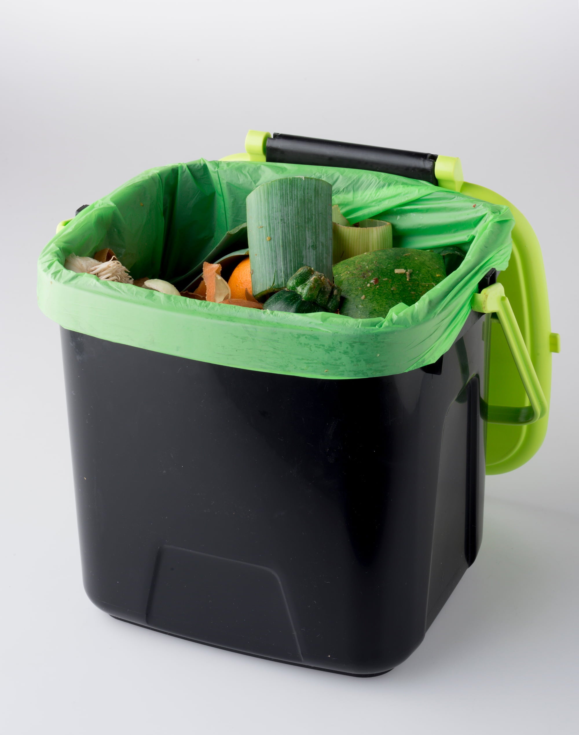 RSI 2 gal Black and Plastic Kitchen Composting Bin