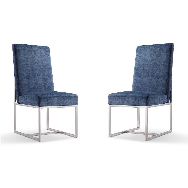 MANHATTAN COMFORT Element Velvet Dining Chair 2-piece Set