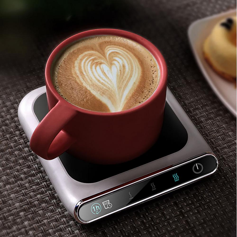 Famure Smart Coffee Mug Warmer Auto Shut OFF Portable Tea Warmer Plate USB Multi-Purpose Stylish Glass Ceramic Cup Warmer with 3 Temperature Settings Milk Warmer for Office Home Traveling best service