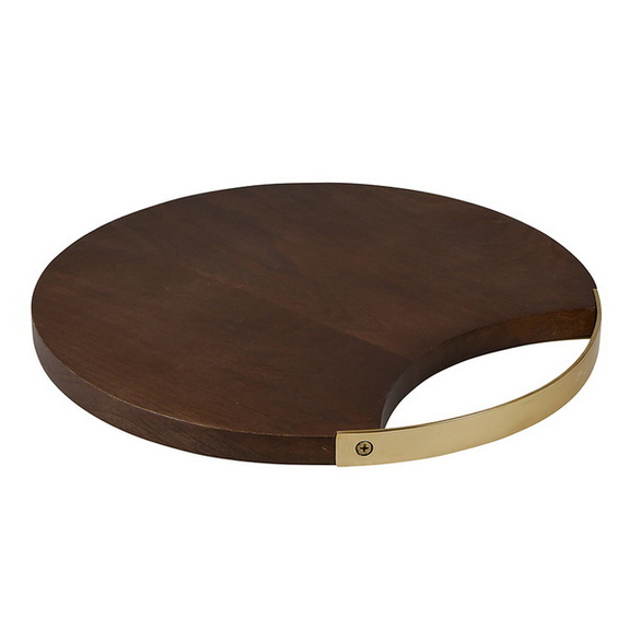 Christian Brands Wood + Brass Board