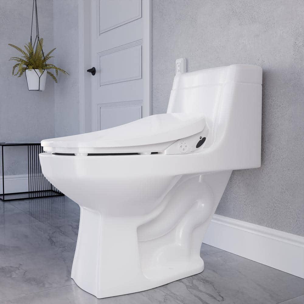 ANZZI Envo Dive Smart Electric Bidet Seat for Elongated Toilet in White with Remote Control Heated Seat and Deodorizer