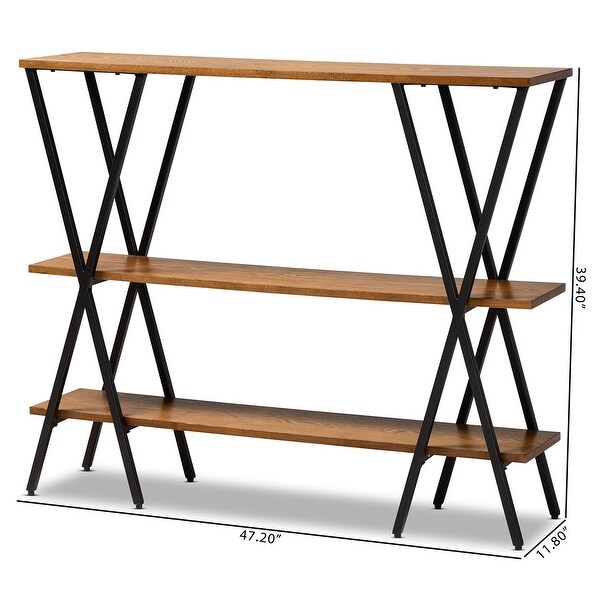 Norton Rustic and Industrial Wood and Console Table