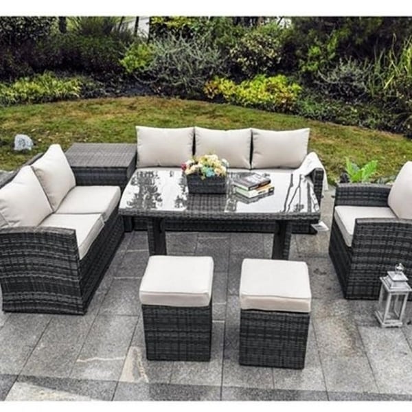 Moda 7Piece Outdoor Sofa Set Wicker Patio Sectional Furniture