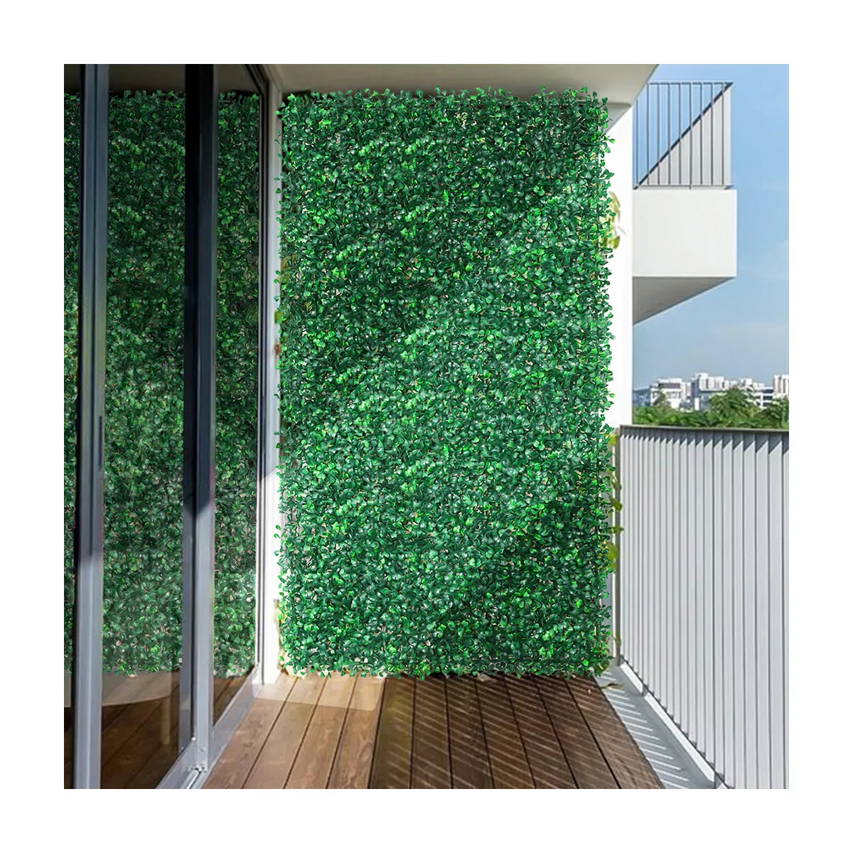 P4 8 Garden Supplies Hanging Backdrop Faux Plant Green Hedge Panel Artificial Grass Wall for Outdoor Indoor Decoration