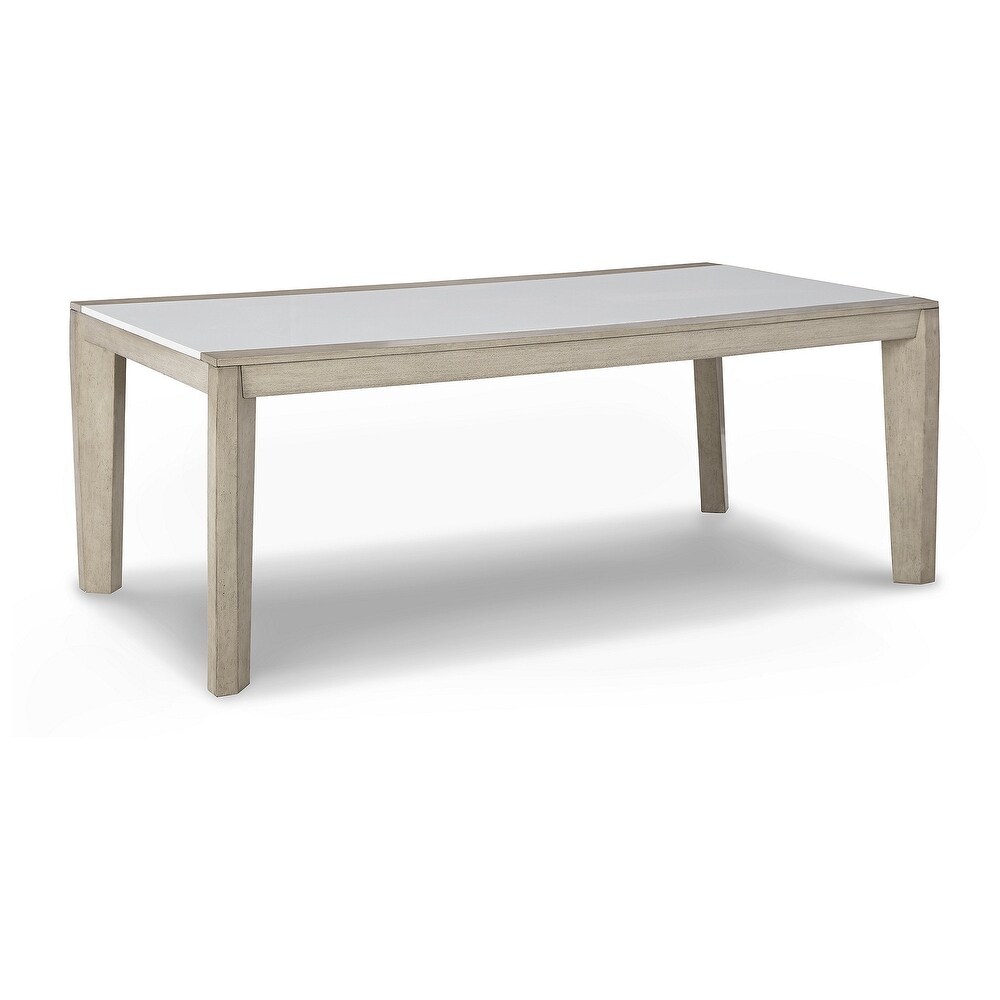 Signature Design by Ashley Wendora White/Beige Rectangular Dining Table   38\