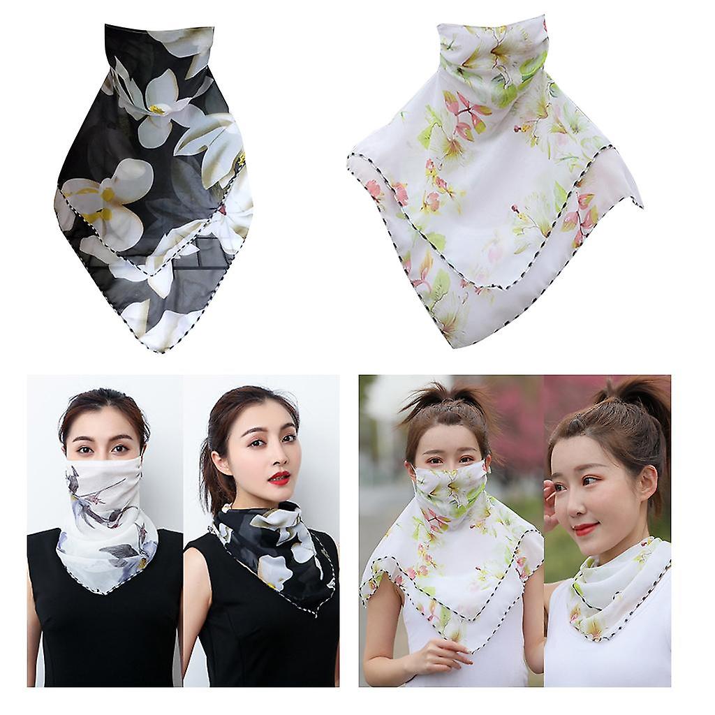 2x Face Mask Scarf Shields Neck Gaiter  Ice Silk Neck Masks Shade