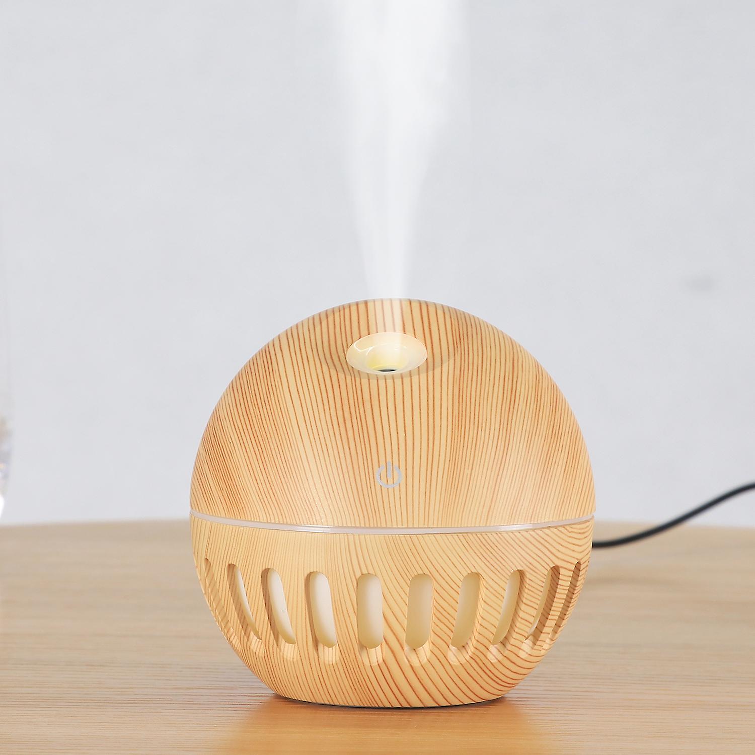 Dark Brown Aromatherapy Essential Oil Diffuser Humidifier Aroma Diffuser With Led Night Lights Mini Mist Humidifier For Bedroom Home Office