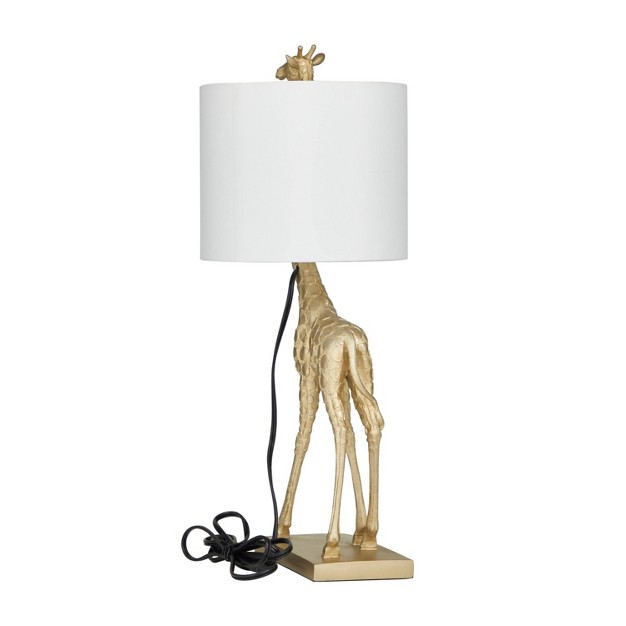 Eclectic Polyresin Giraffe Table Lamp Gold Olivia amp May