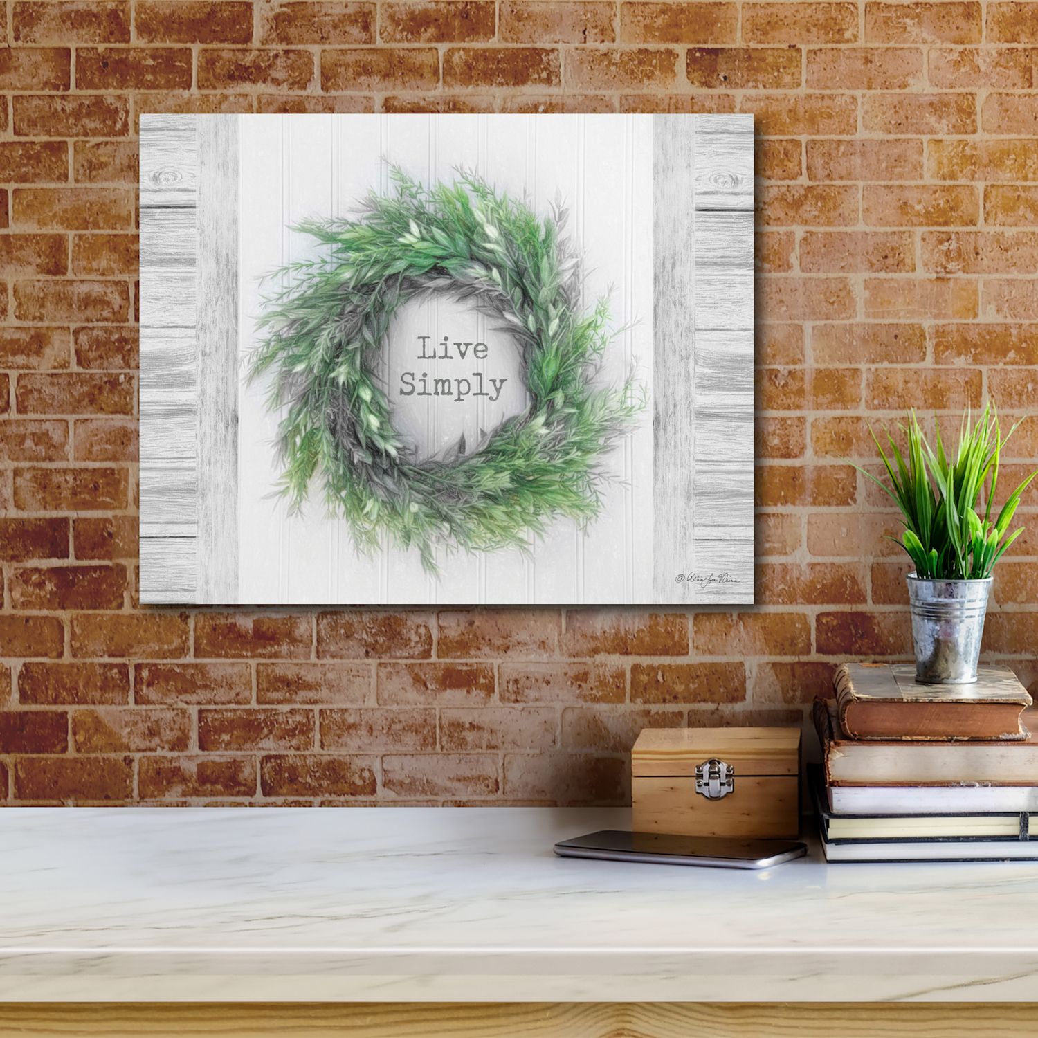 COURTSIDE MARKET Live Simply Canvas Wall Art