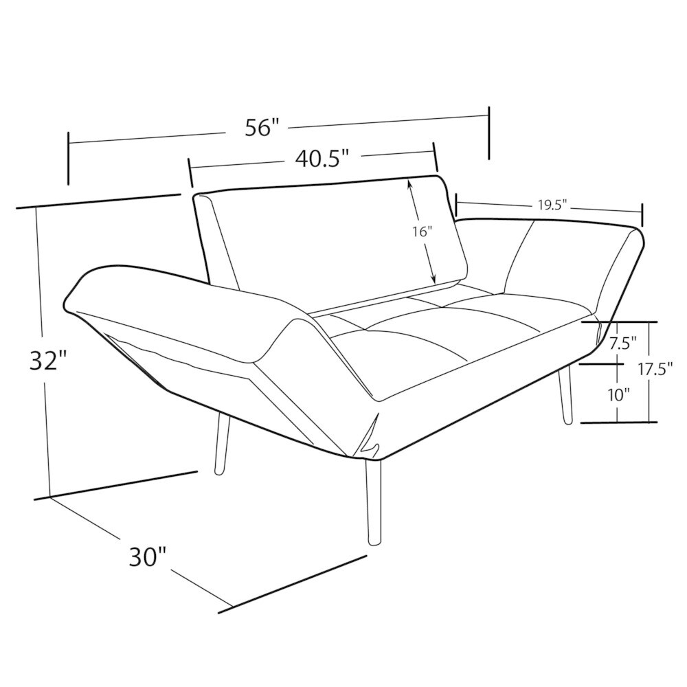 The Novogratz Leyla Loveseat