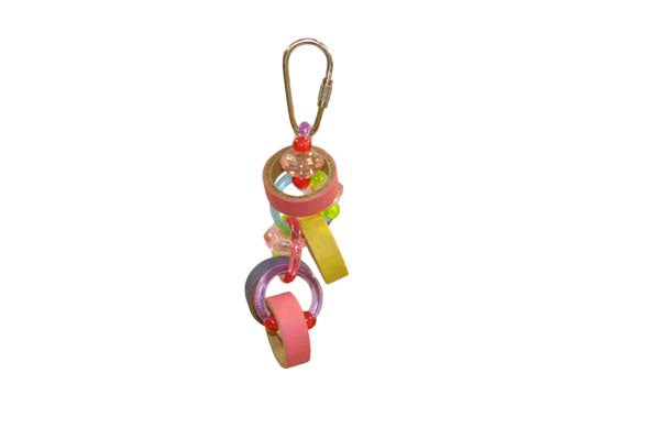 A  E Happy Beaks Parakeet Rings Bird Toy