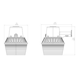 HALO AL 65-Watt Equivalent Integrated LED Metallic Dusk to Dawn Area Light 4000K AL6501LED