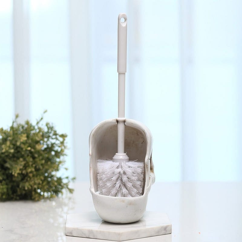 Skull Cranium Toilet Base Brush Holder