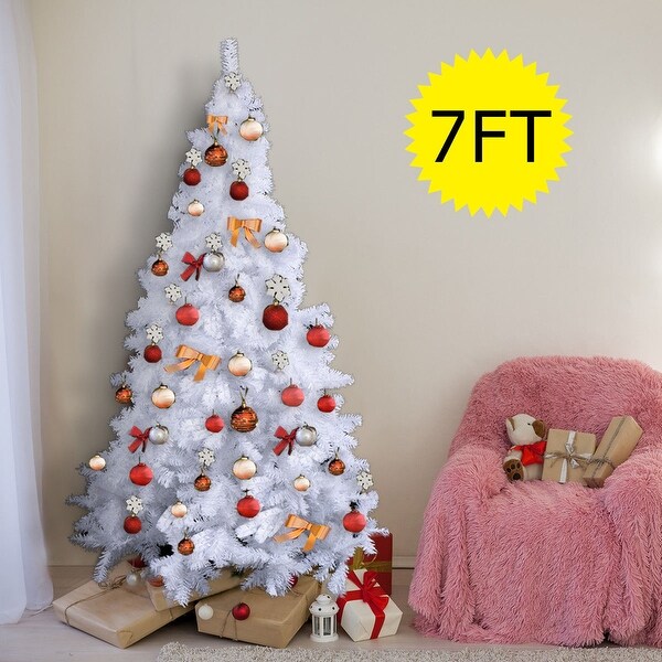 Costway 7Ft Artificial PVC Christmas Tree W/Stand Holiday Season