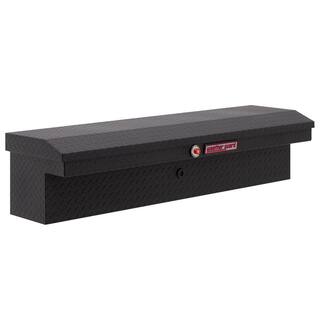 Weather Guard 56 in. Matte Black Aluminum Low Profile Long Lo-Side Truck Tool Box 178-52-03