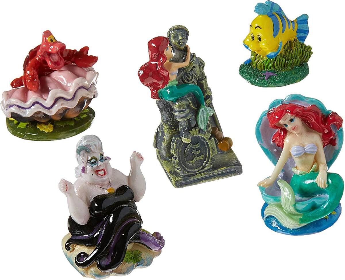 Penn-Plax Little Mermaid Mini Resin Aquarium Ornament， 5 count