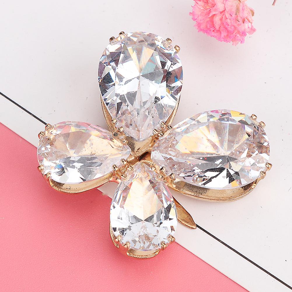 1 Pair Shoes Appliques Crystal Glass Rhinestone Alloy Clothes Sewing Decoration Bag Supplies1 Pair