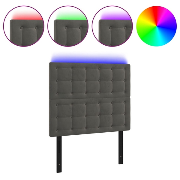 vidaXL LED Headboard Dark/light Gray 39.4