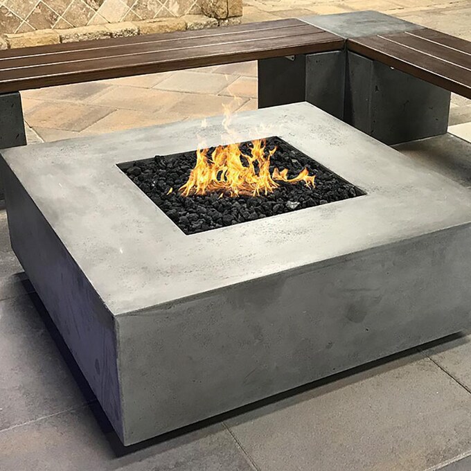 Lakeview Cascata Bay 42 42-Inch Natural Gas Square Fire Pit Table