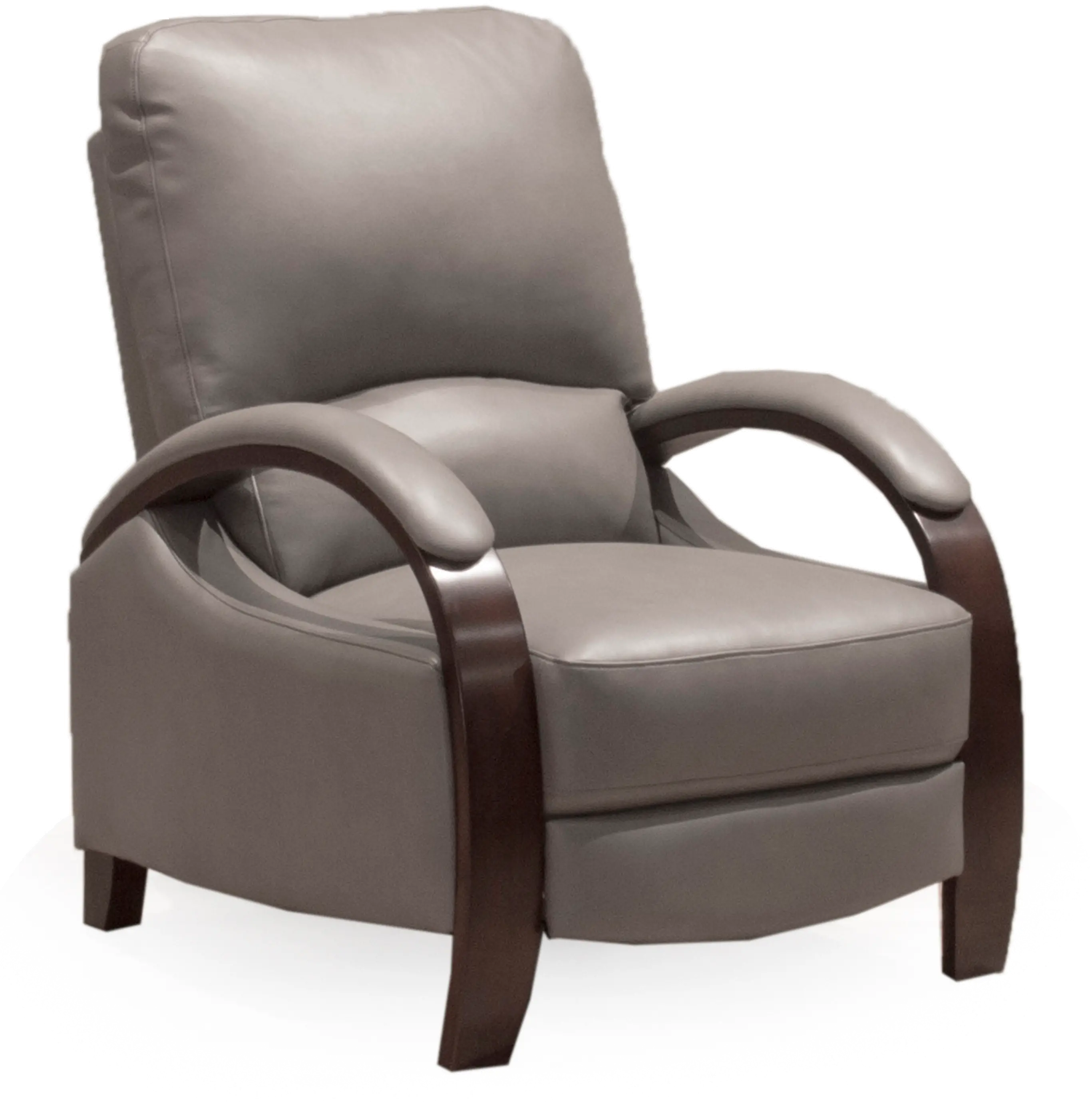 Larue Gray Push Back High Leg Recliner