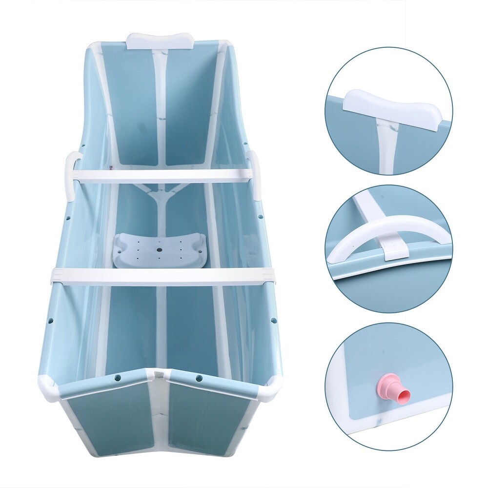 Foldable Soaking Bathtub Adult SPA Tub Large Portable Shower Bucket