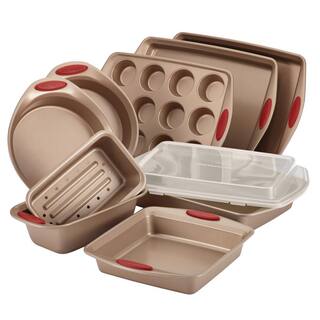 Rachael Ray Cucina 10-Piece Latte and Cranberry Bakeware Set 52410