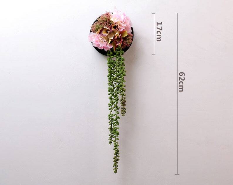 Unique Realistic 3D Rustic Faux Artificial Succulents Wall Art Tropica