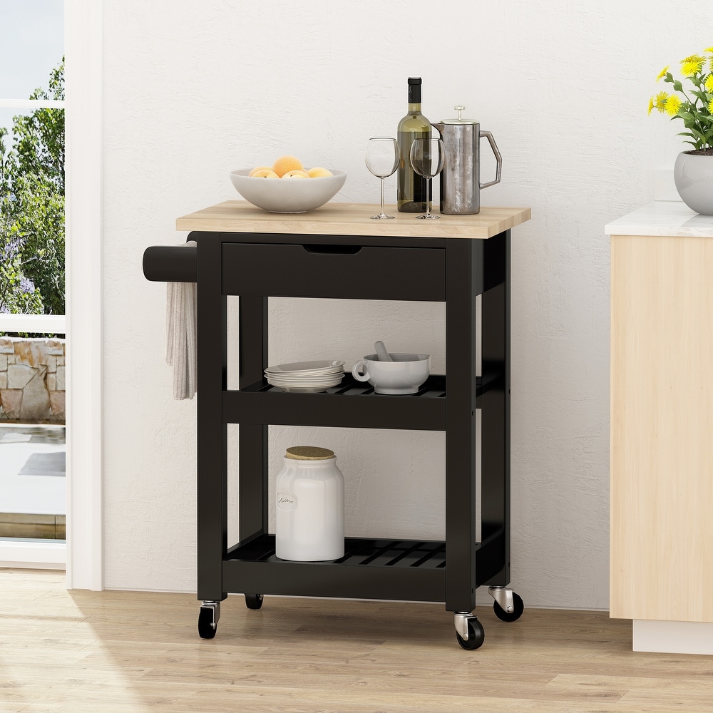 Dade Kitchen Cart with Wheels by Christopher Knight Home